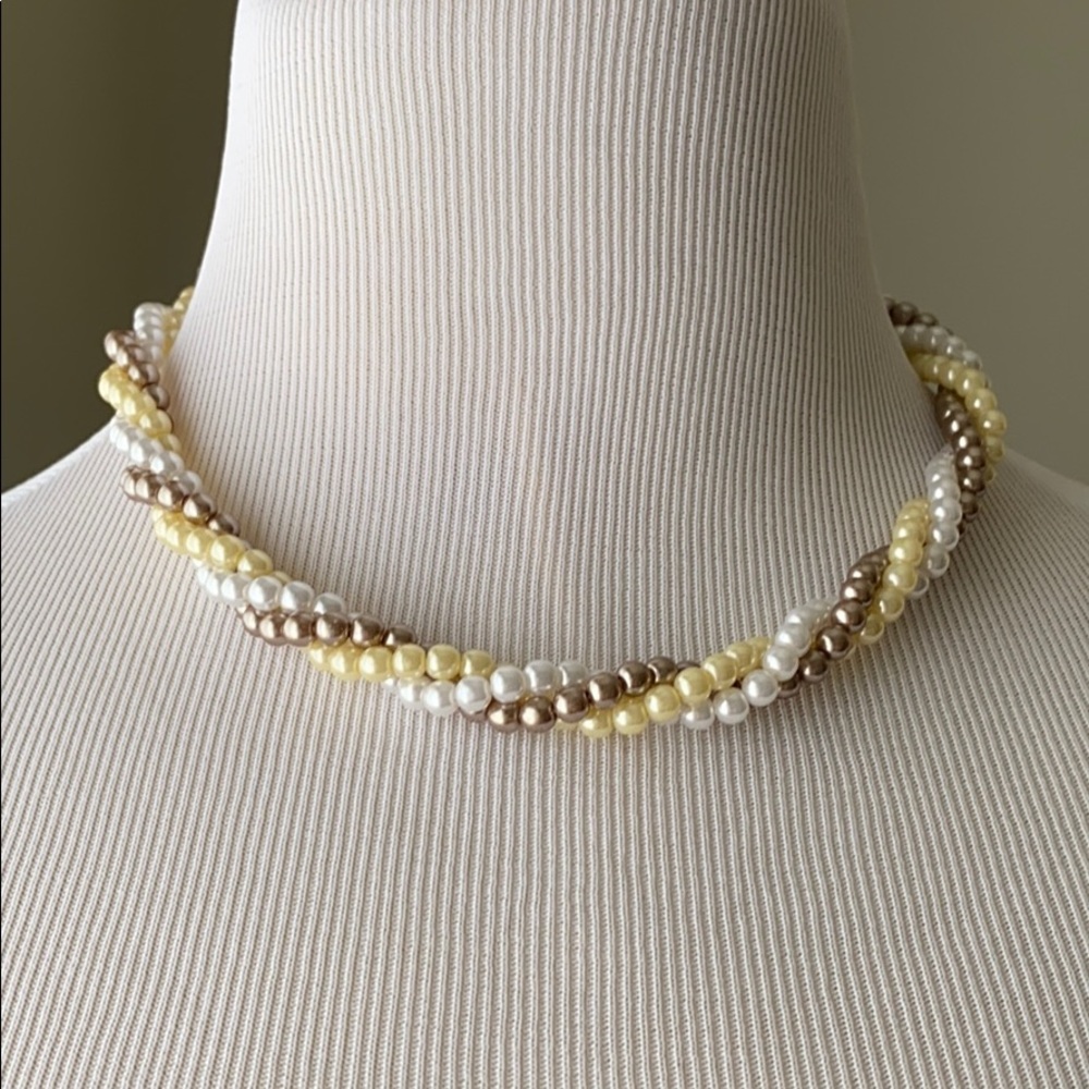 Faux pearl necklace